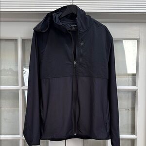 Old Navy Men's Black Windbreaker Jacket